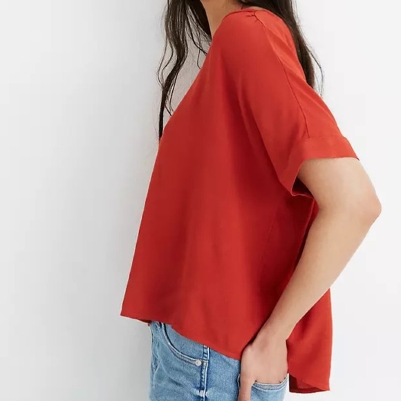 Madewell Drapey V-Neck Button-Back Top S - Picture 3 of 8